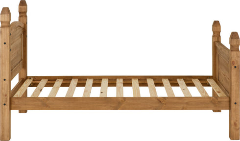 Corona 3FT Bed High Foot End - Distressed Waxed Pine